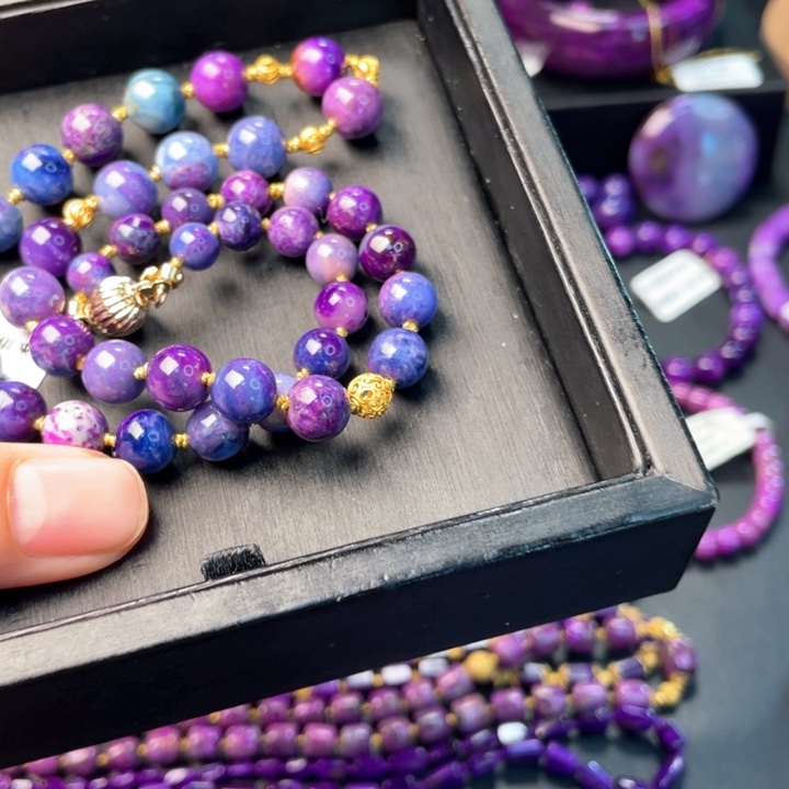 苏纪石（舒俱来）项链18K金镶嵌