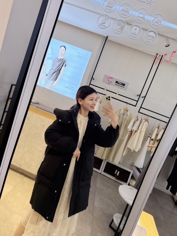 厚款常规款连帽加厚过膝冬季中长款长款