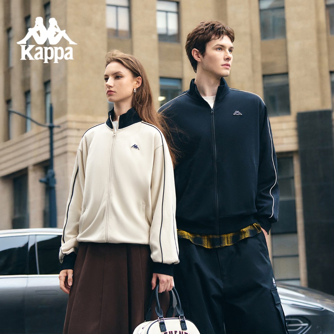 Kappa/卡帕户外透气上衣春秋男女运动风外套春季常规时尚针织外套