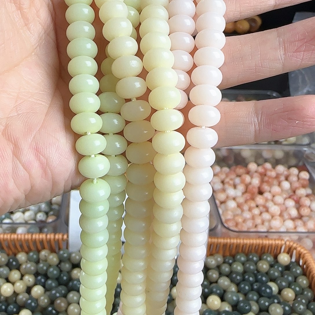 菩提根/象牙果吊坠卡6×9算盘100+14备珠（颜色自己备注