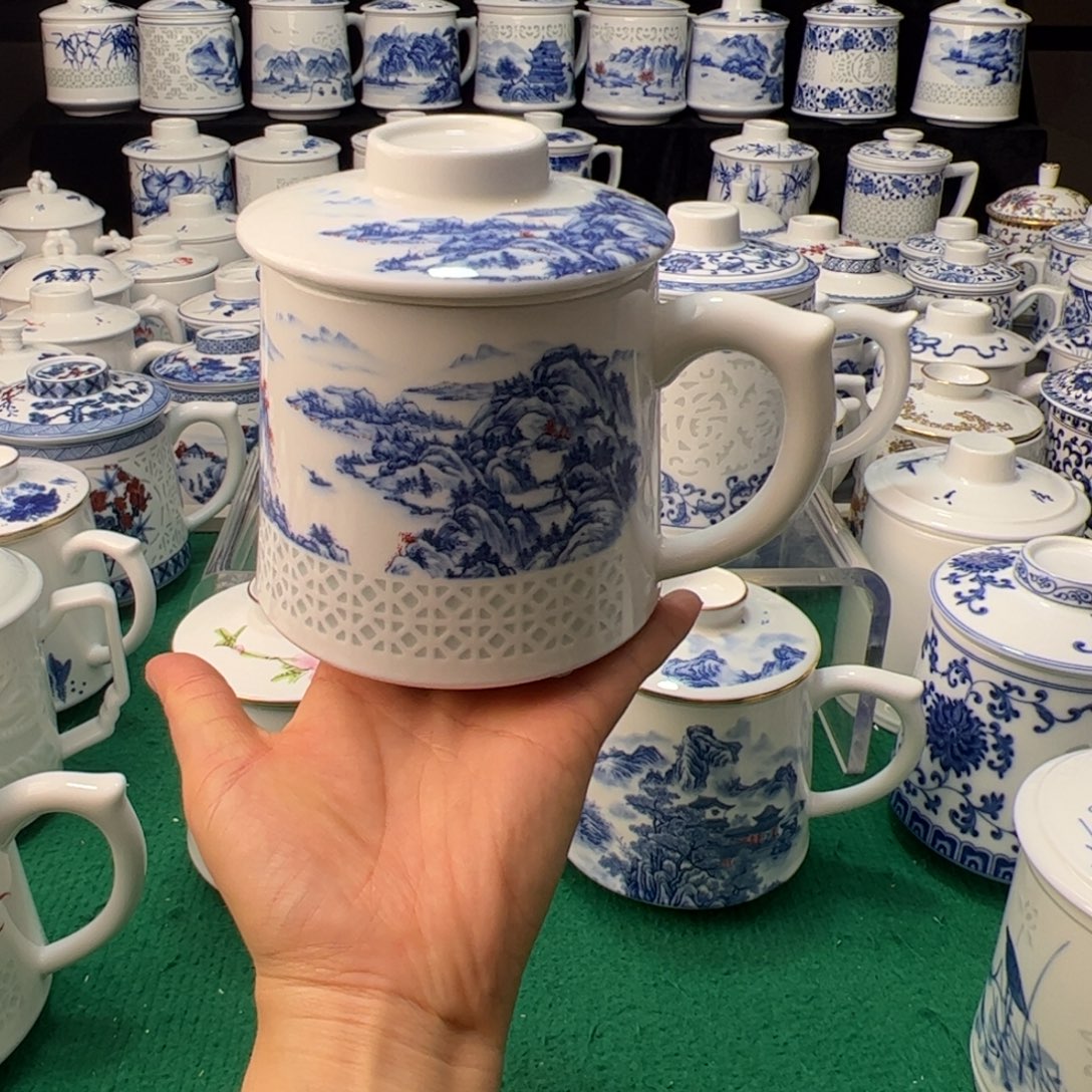 摆件景德镇高温办公杯