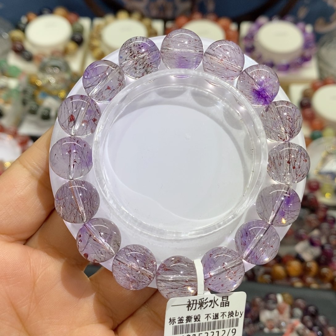 水晶手串未镶嵌紫梅彼岸花