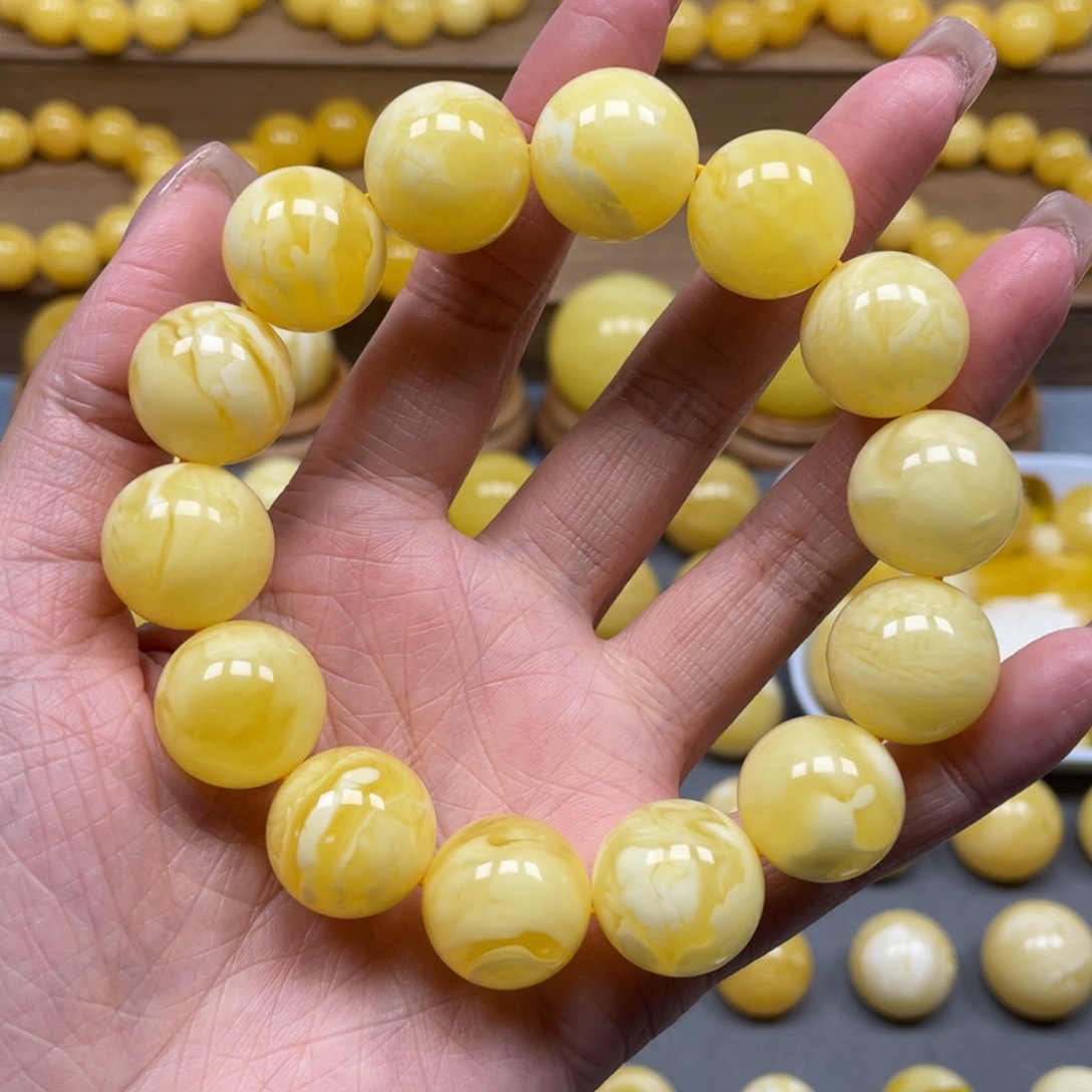 蜜蜡裸石未镶嵌天然