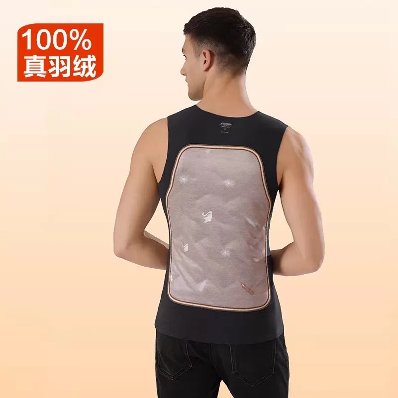 【冬季爆款】男士加绒加厚贴片马甲护肚打底衫