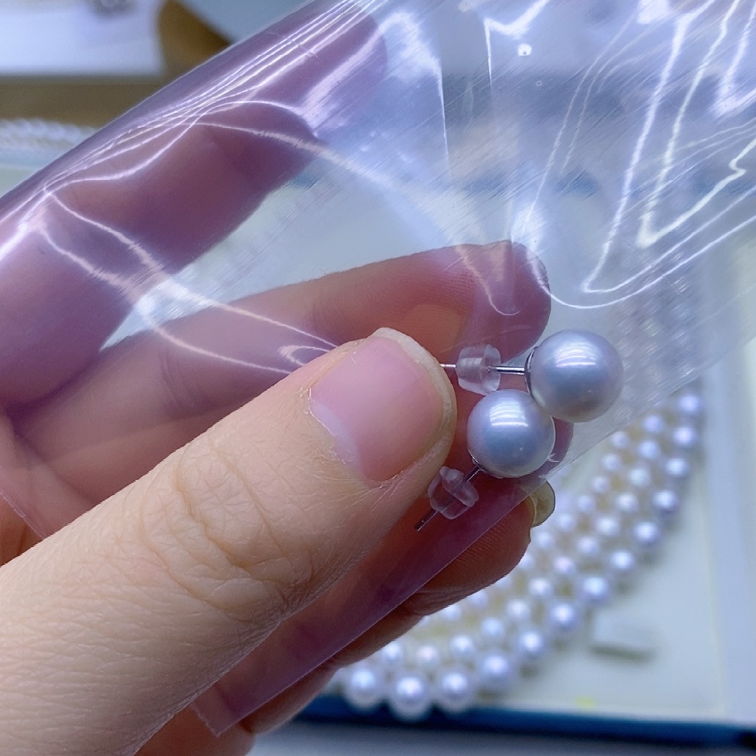 淡水珍珠银S925镶嵌项链?***姐