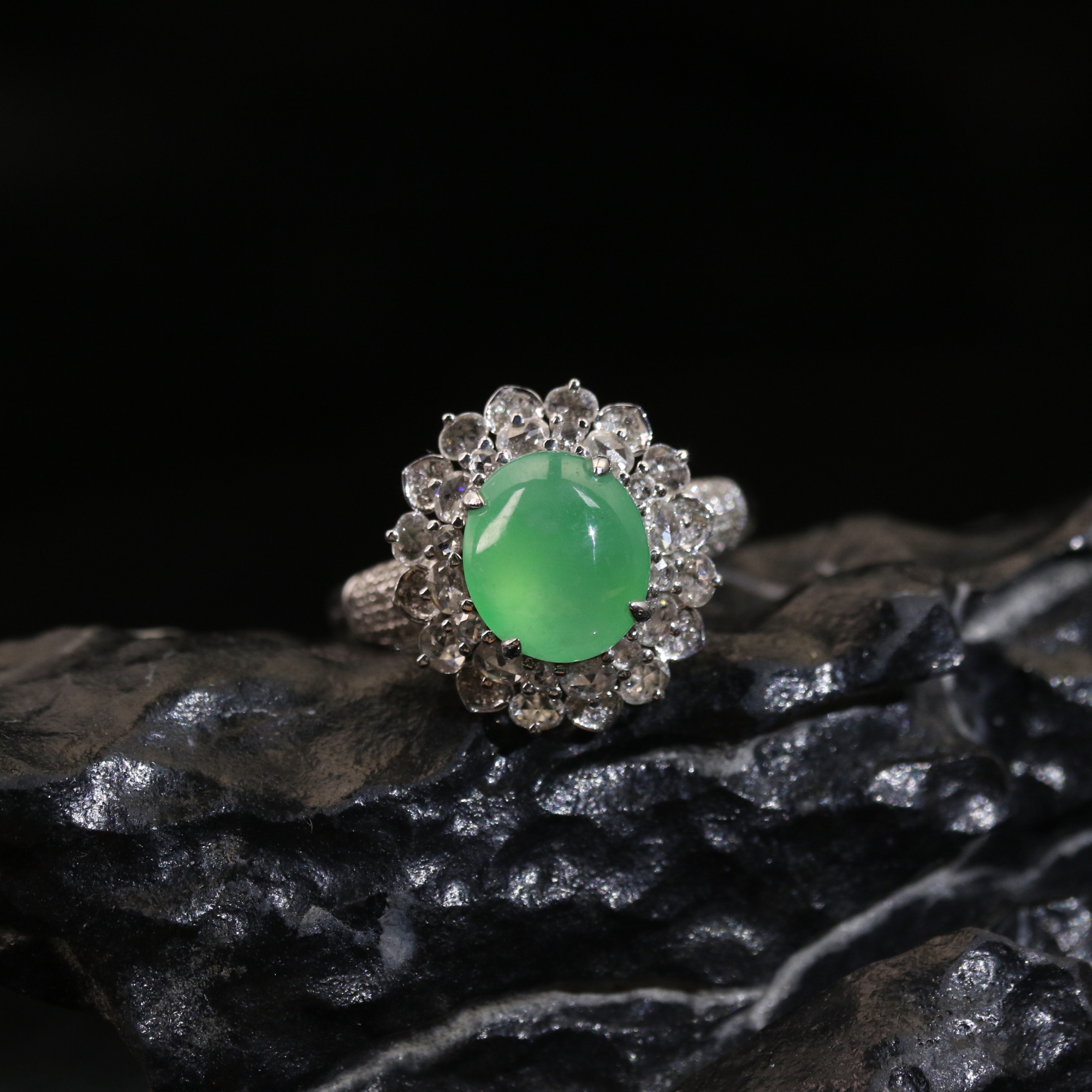 17天然缅甸翡翠A货18k戒指/500173/上海嘉禾拍卖