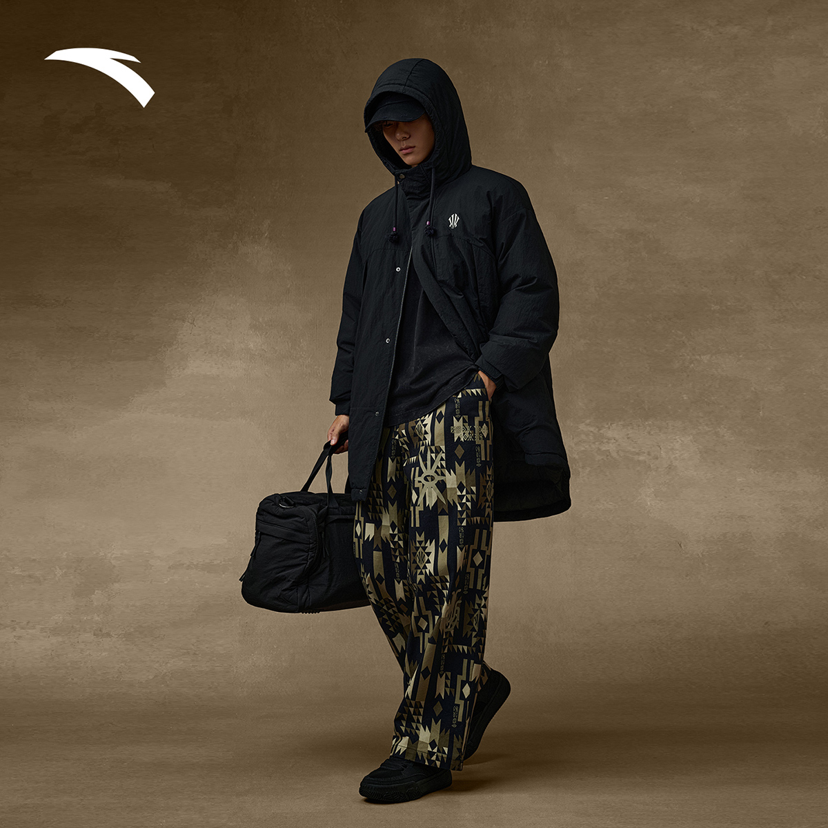 【冬季新品】安踏欧文耐磨防风保暖羽绒棉服加厚中长款冬季耐脏外套