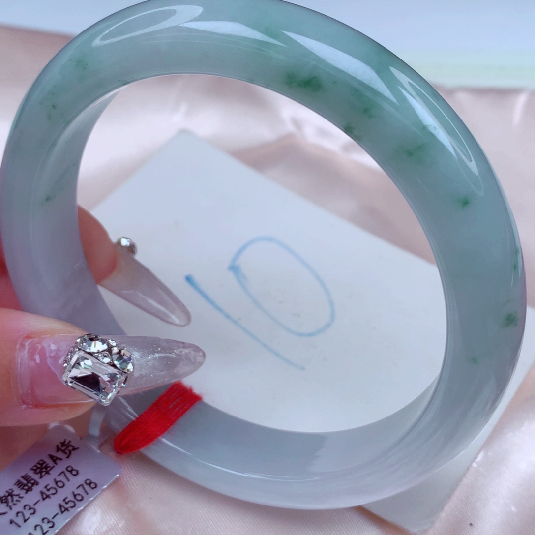 翡翠手镯未镶嵌天然缅甸翡翠A货手镯 62+圈口