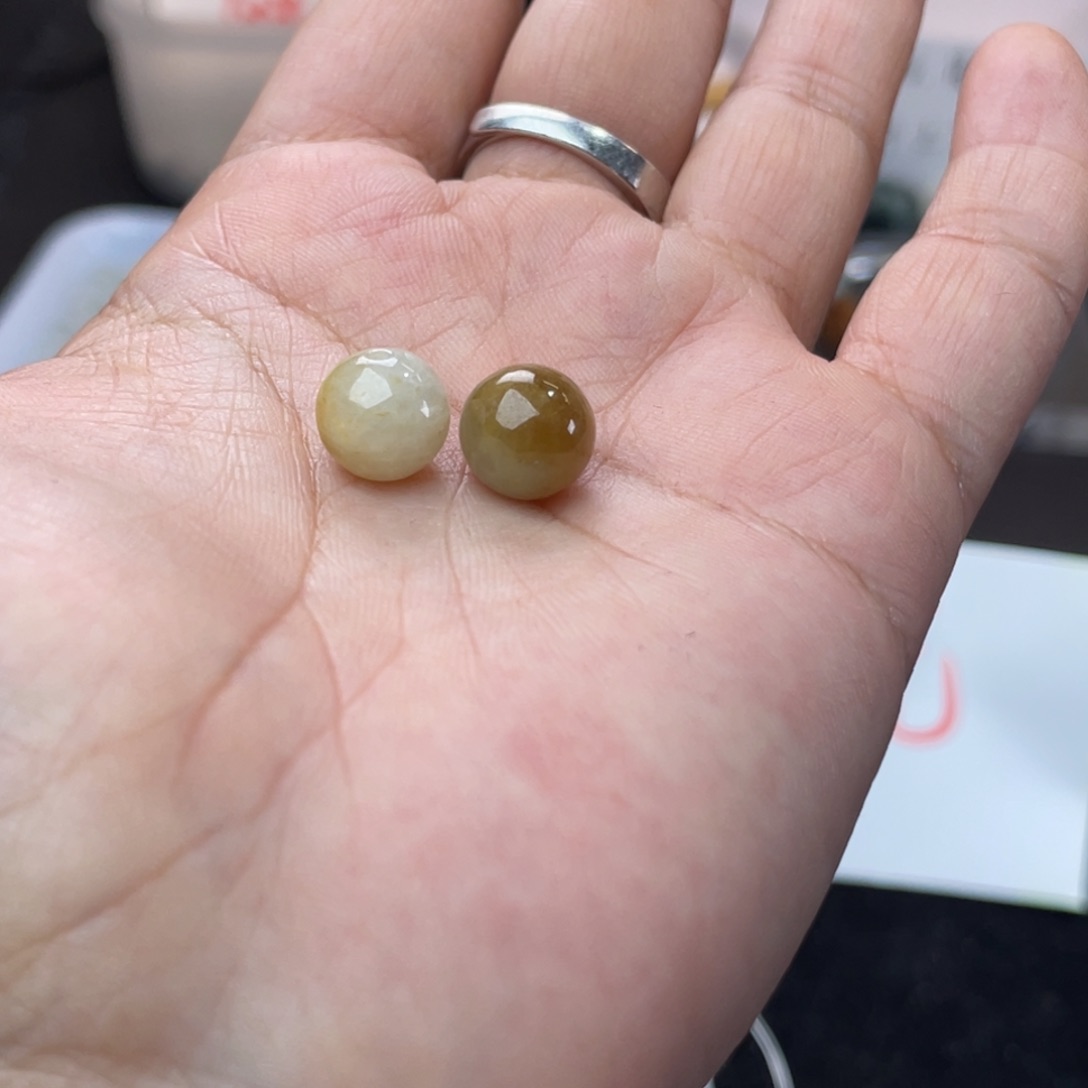 翡翠散珠版***哥2颗卡9-10珠子