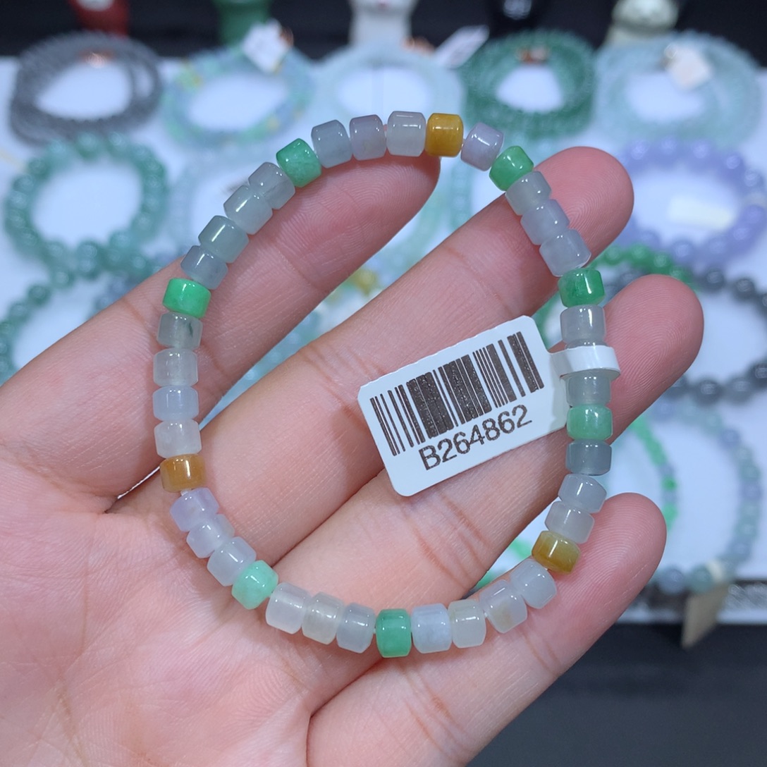 未镶嵌手串翡翠天然