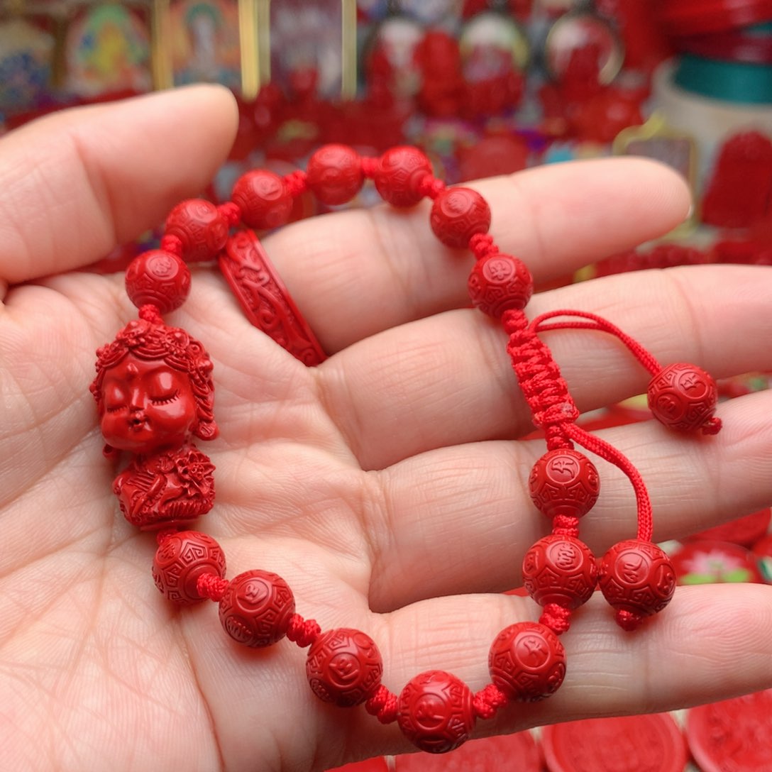 天然辰砂工艺品朱砂手串