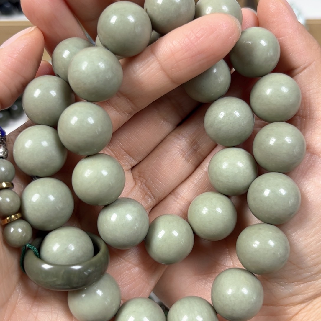 手串未镶嵌和田玉卡16圆珠28颗珠子手持