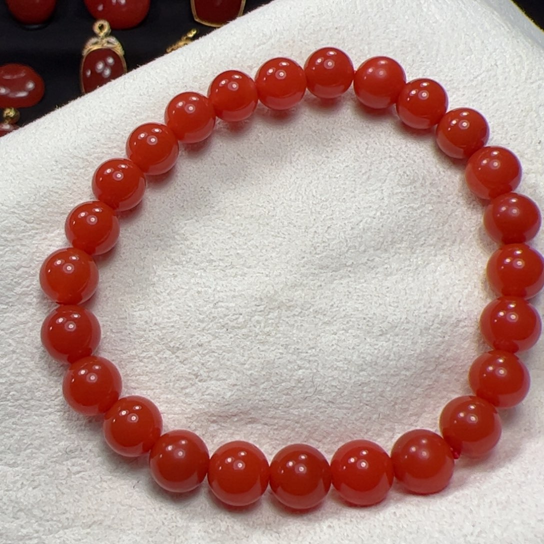 南红玛瑙手串未镶嵌