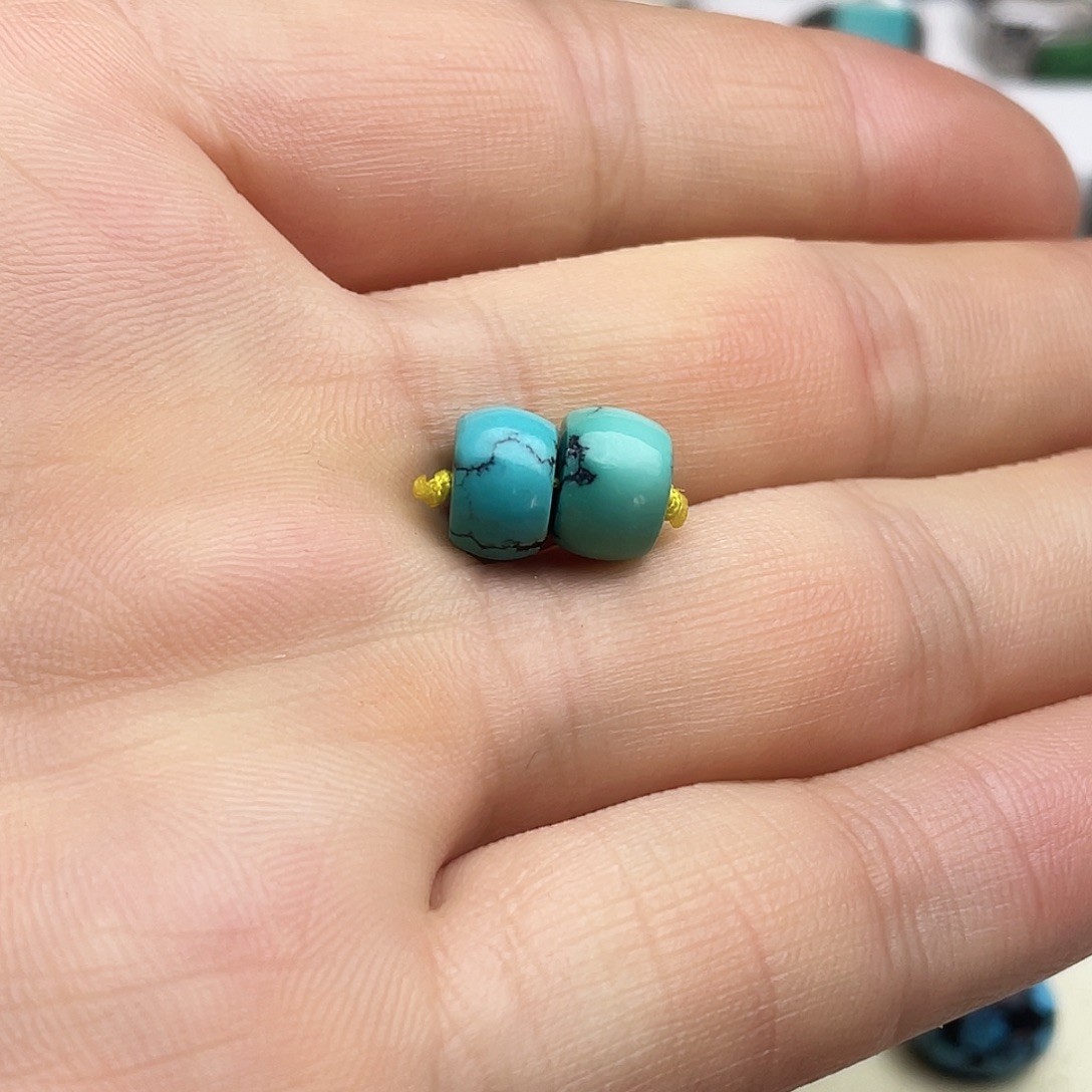 绿松石银S925镶嵌绿松石