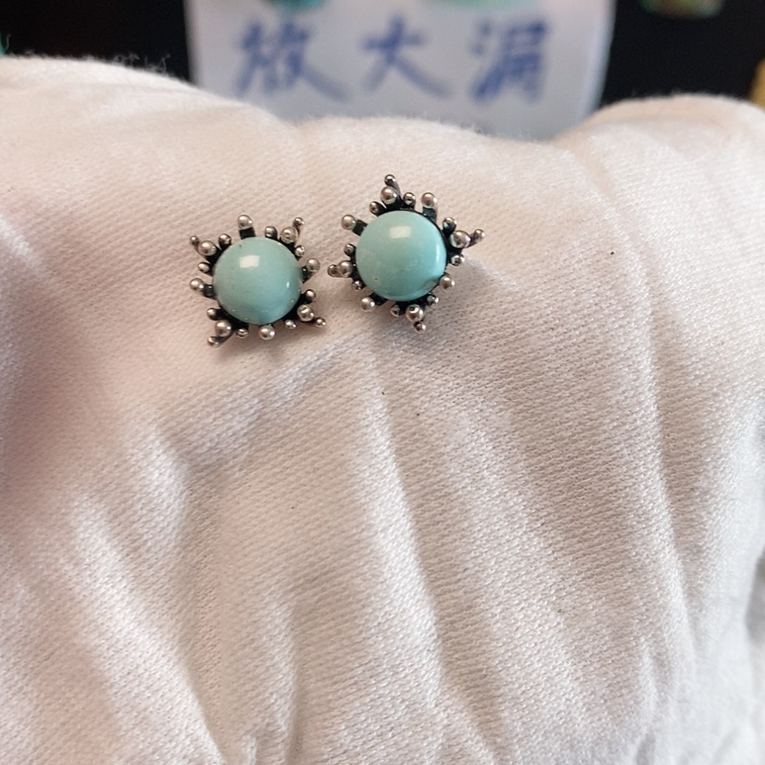 绿松石银S925镶嵌珠宝奇石