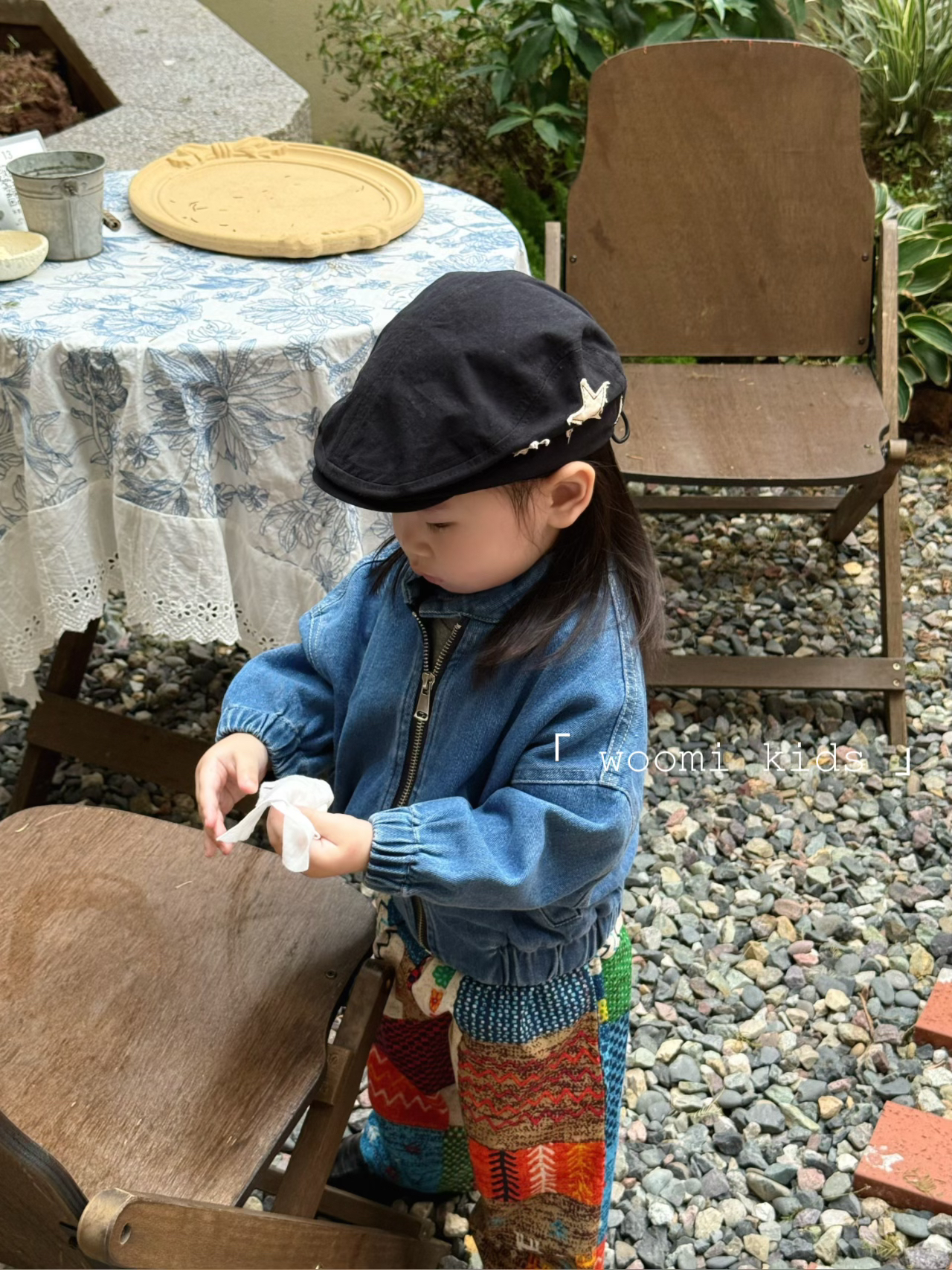 woomi·牛仔士多闲·儿童秋季牛仔复古休闲外套