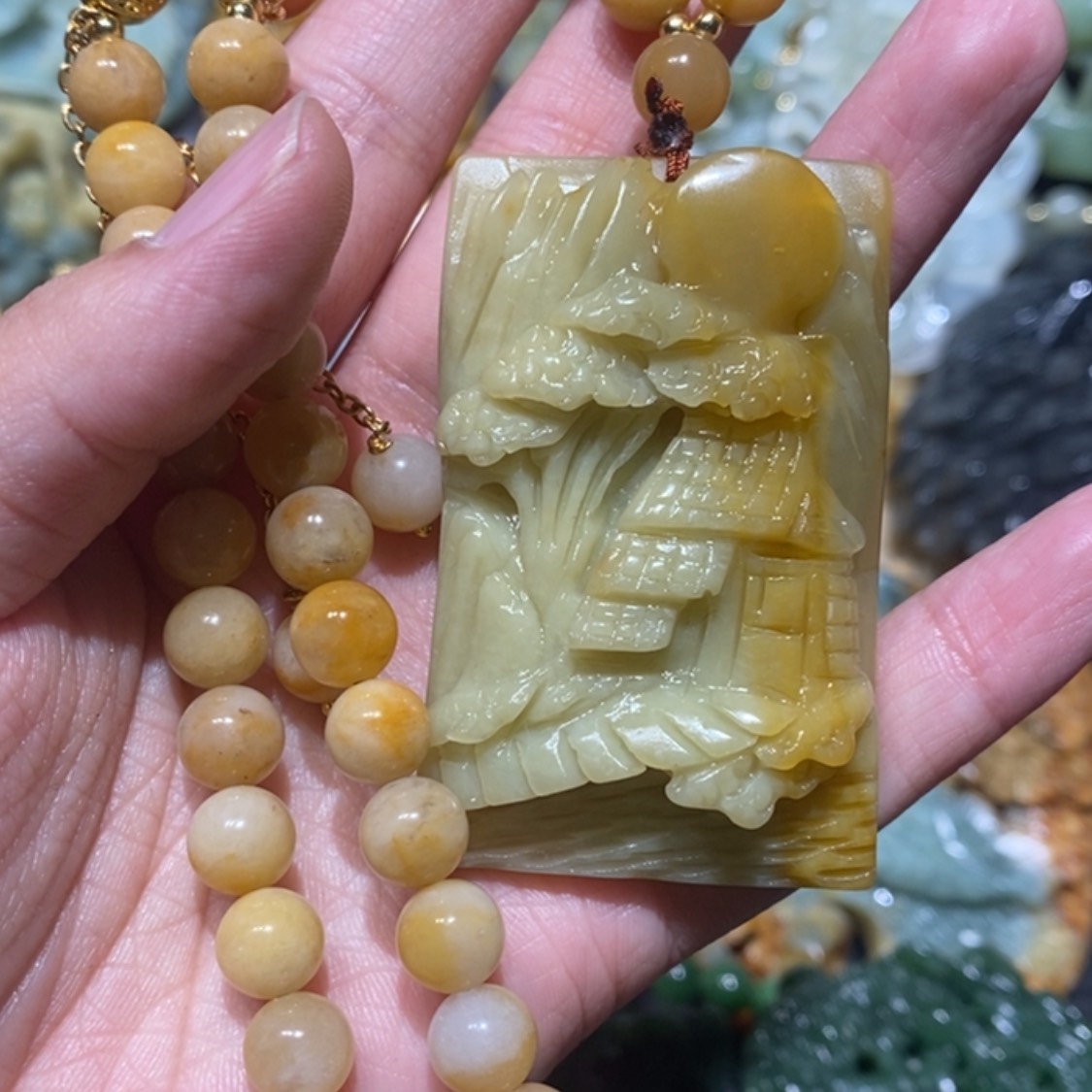 【闪购商品】岫玉毛衣链未镶嵌