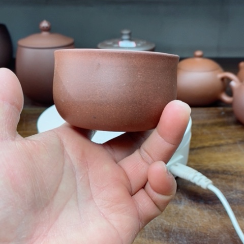 紫砂茶壶天青紫泥主人杯80cc