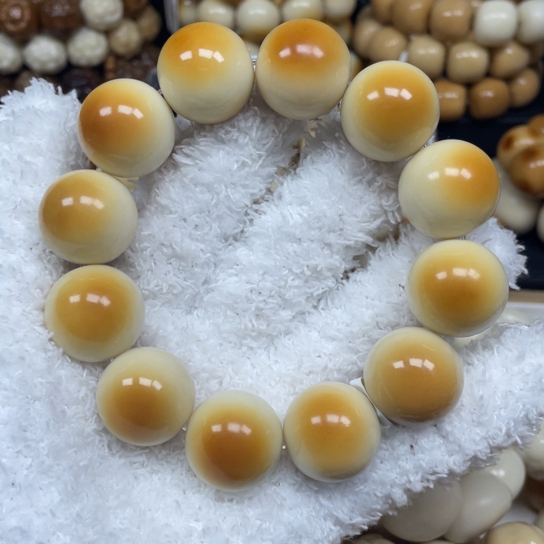 小****菩提根/象牙果手串12.11.6微瑕蜜糖