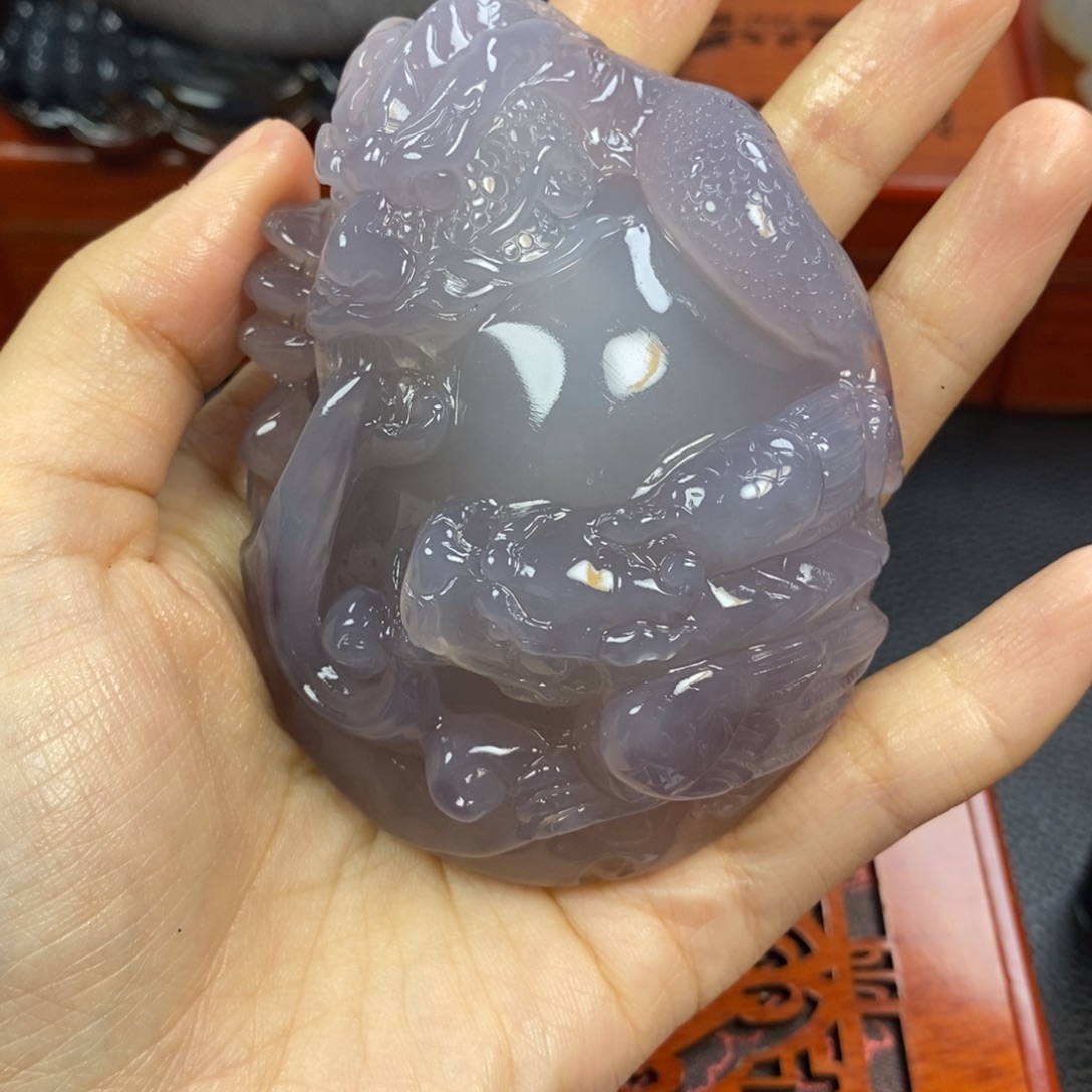 虚***子玛瑙/玉髓未镶嵌摆件