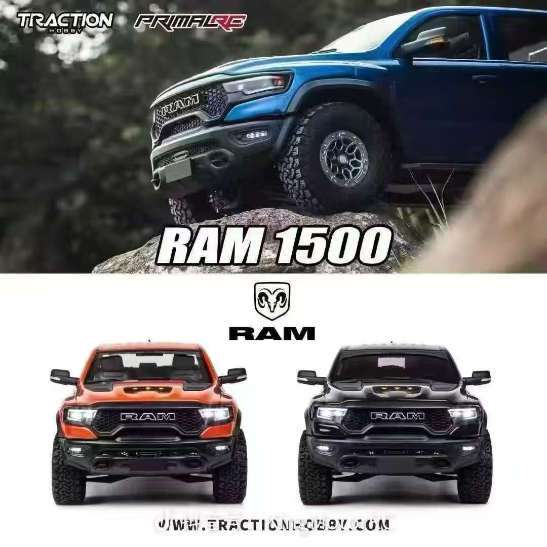 KM道奇霸王龙RAM 1500仿真1/8遥控电动四驱攀爬车越野车皮卡