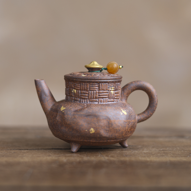小黑老岩泥文合壶家室用茶道茶具茶壶泡茶壶（Q2070）