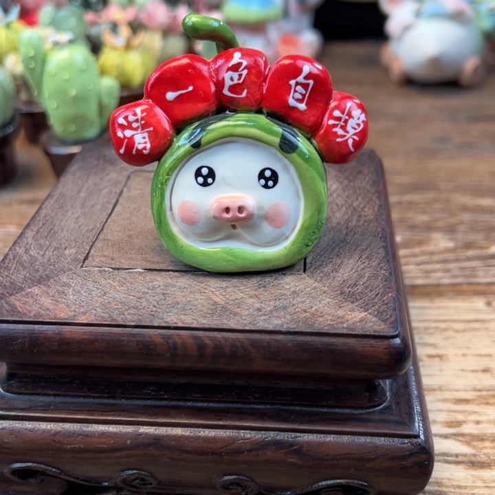 陶摆件小镇青花每日有新品