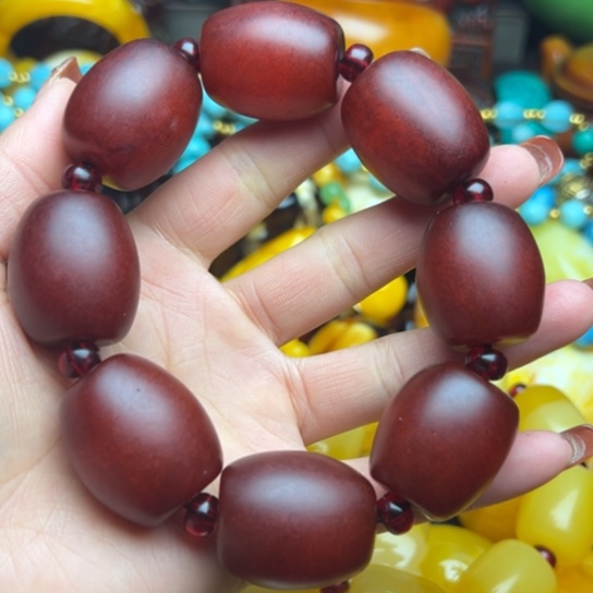 琥珀手串未镶嵌蜜蜡