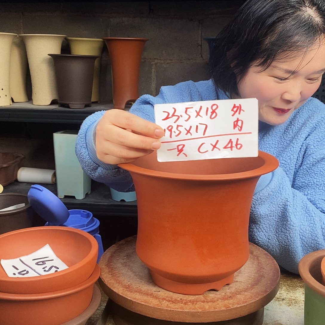 紫砂紫砂花盆一只CX46