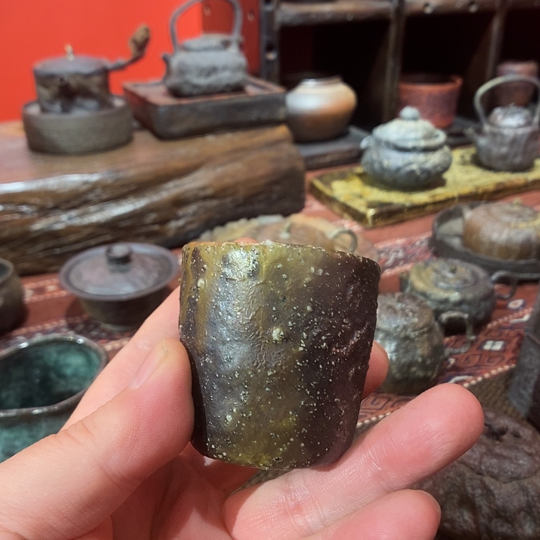 手工制作柴烧茶具