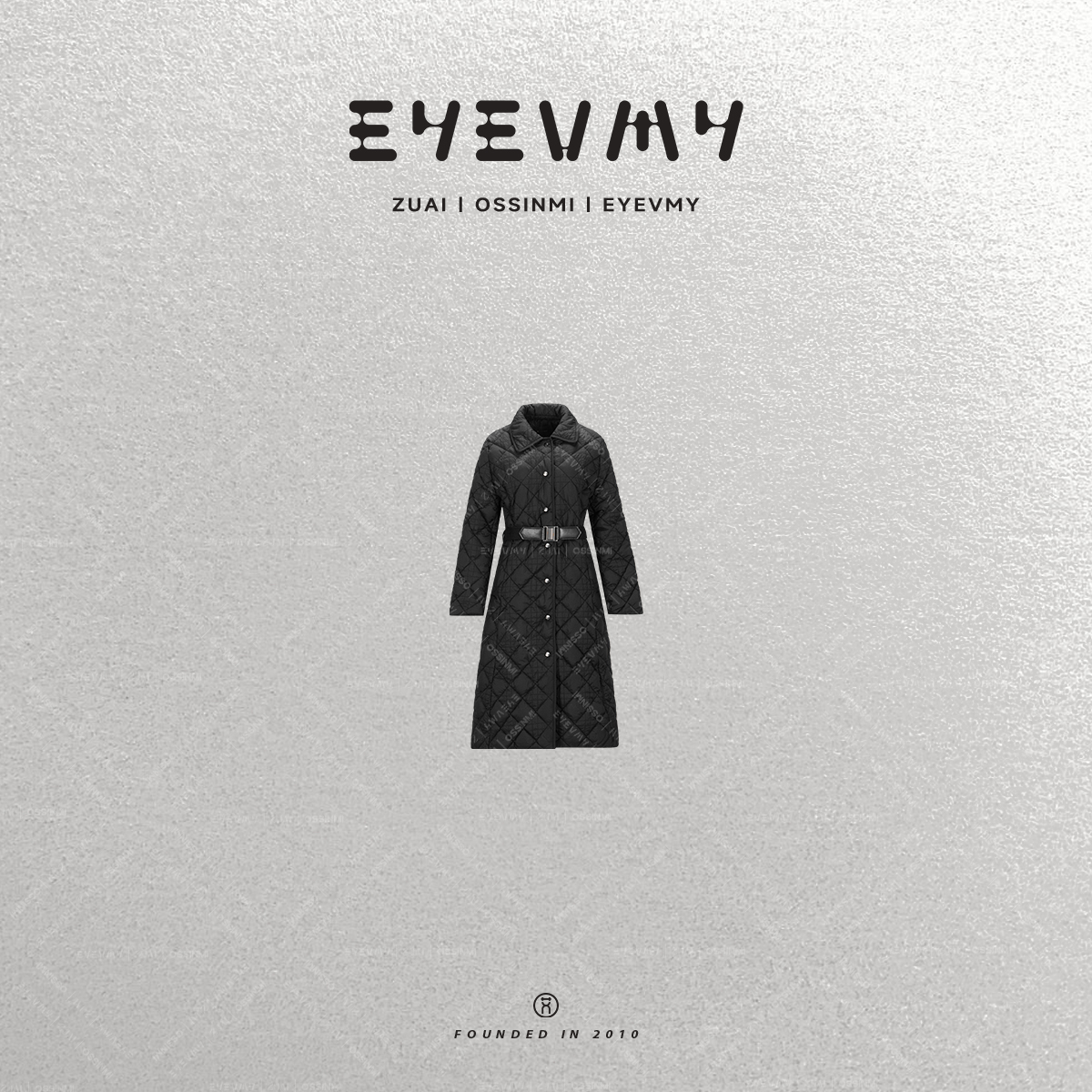 【黑松露鹅绒服】90鹅重工刺绣菱形格收腰显瘦羽绒服外套WT54OSY071