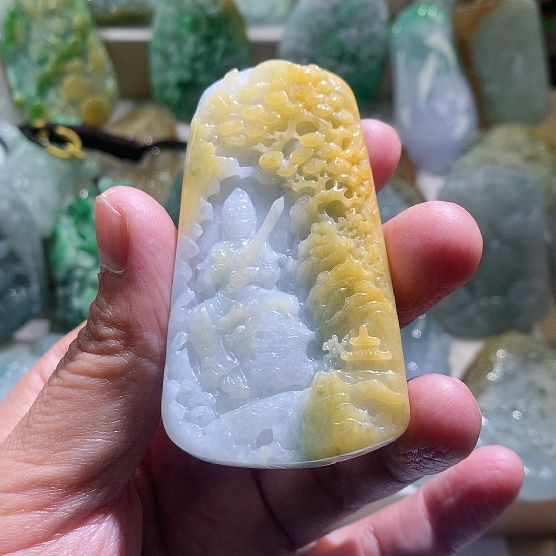 【闪购商品】翡翠颈饰未镶嵌文殊