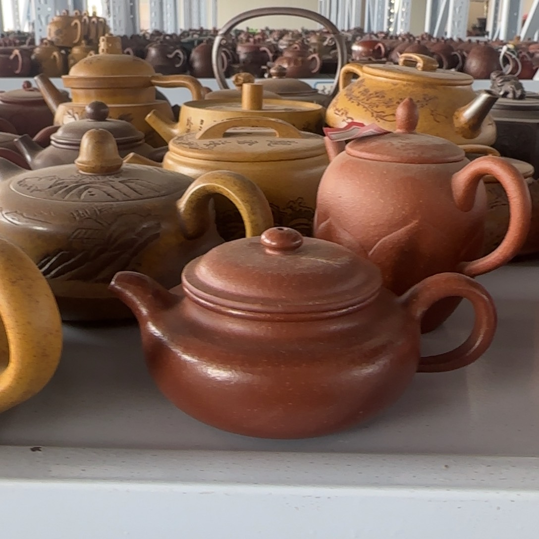 紫砂茶壶金降坡仿古