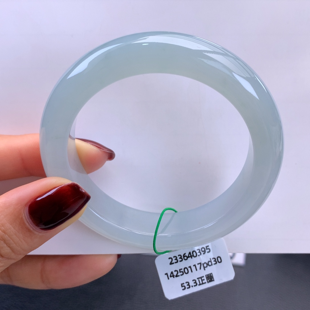 翡翠未镶嵌手镯冰胶蓝水手镯（完整推荐）