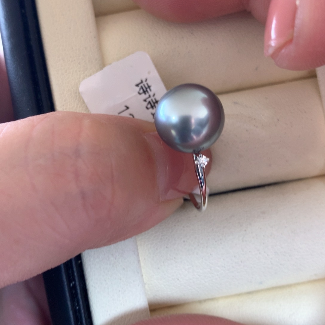 海水珍珠戒指18K金镶嵌