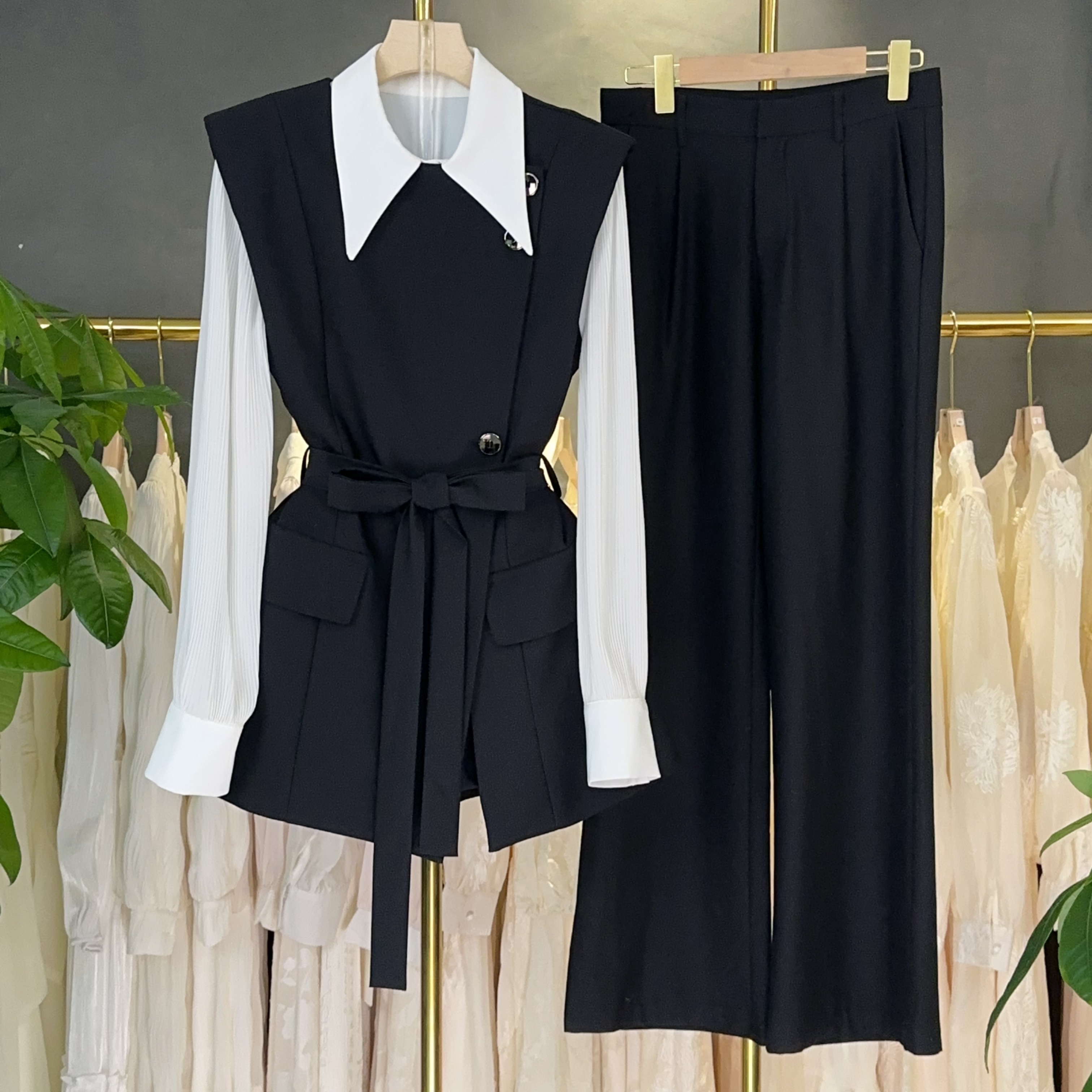 【RG3445】2025年新款轻奢休闲显瘦气质网红时尚高级设计感百搭套装