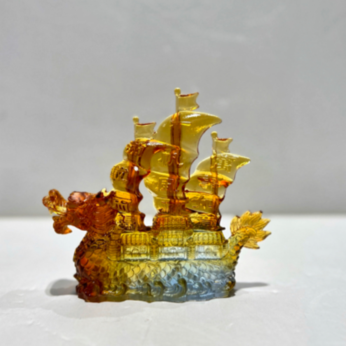 琉璃艺术品一帆风顺、满载而归、牛气冲天、双猪纳福、蒸蒸日上