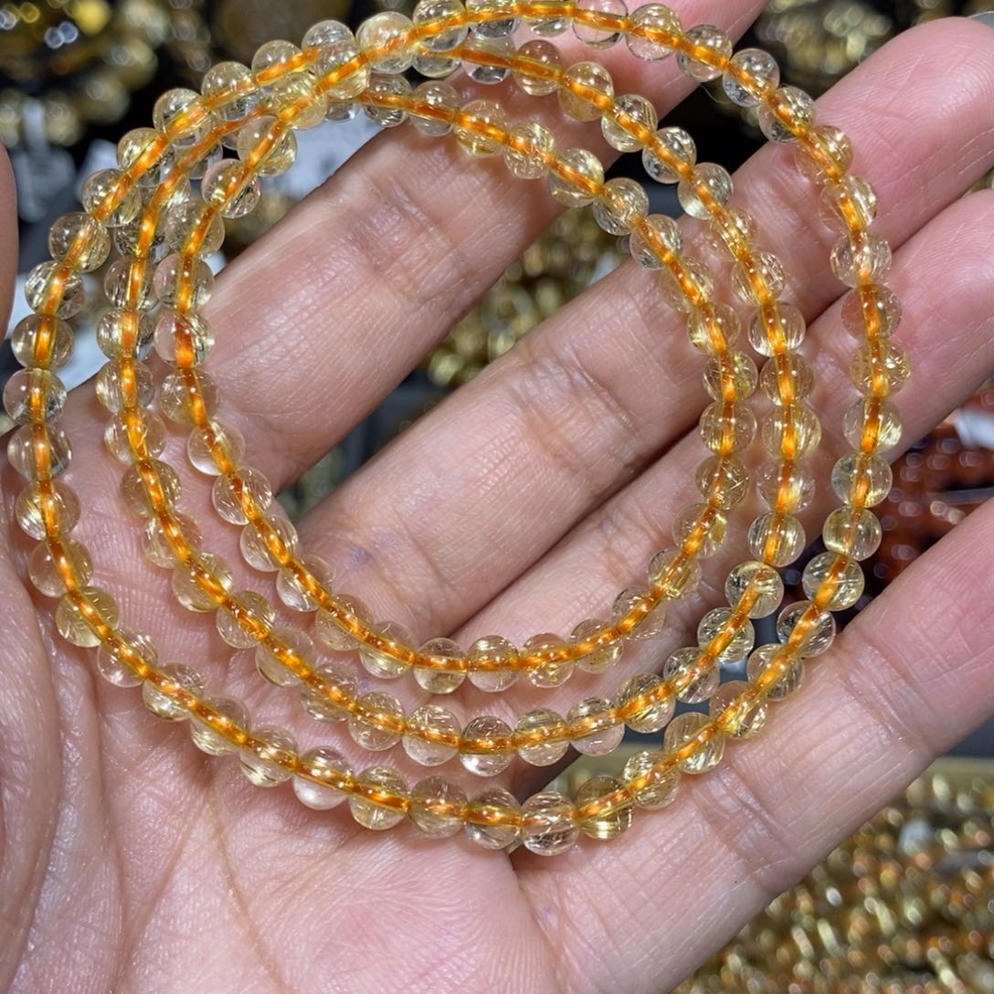 水晶手链未镶嵌发晶4.8mm