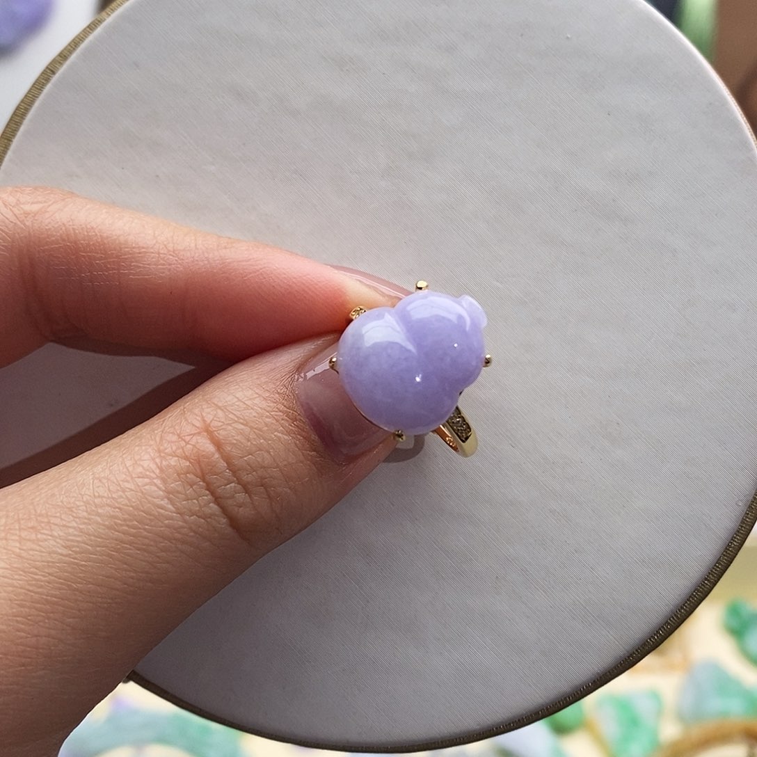 翡翠未镶嵌戒指戒指