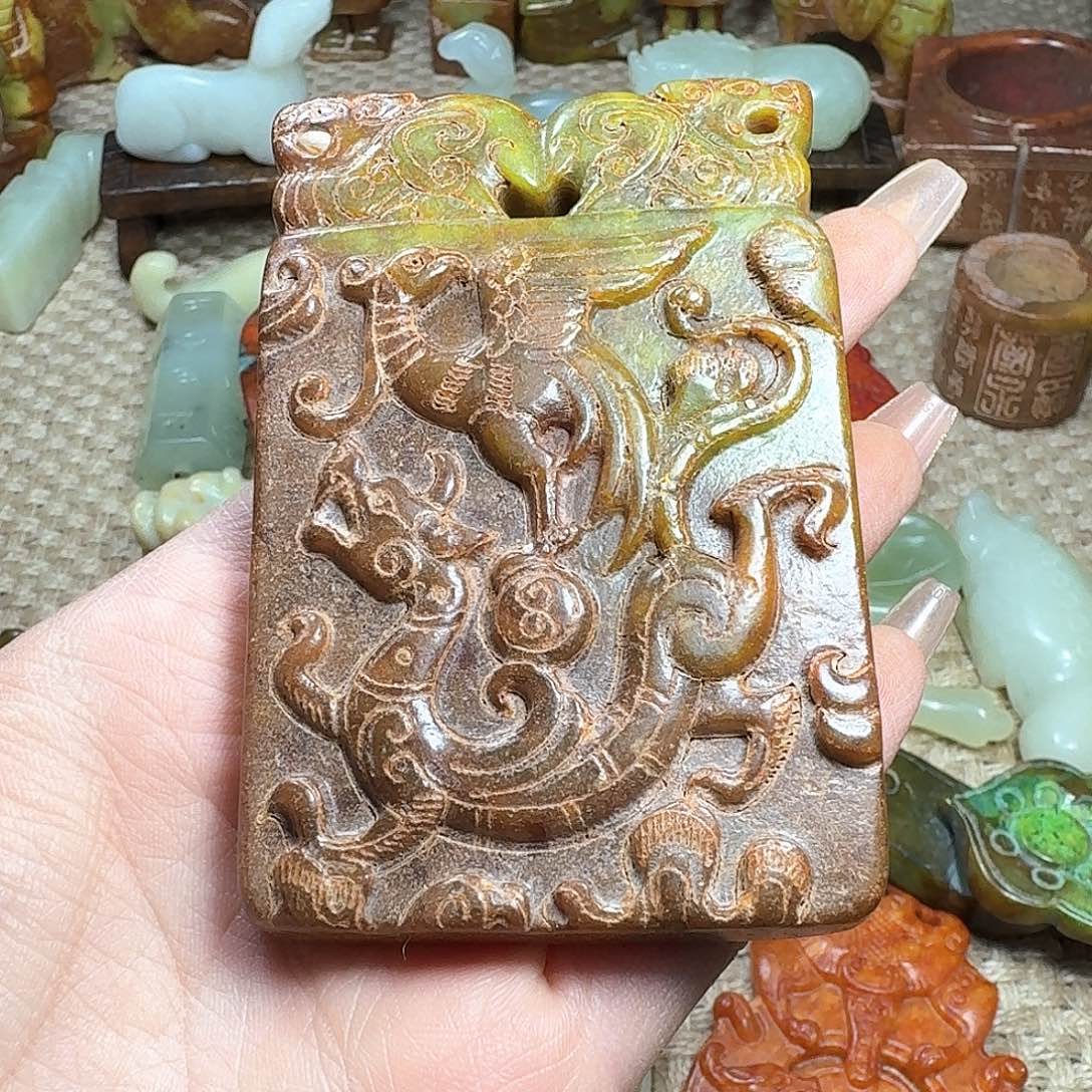 白玉菩提吊坠挂件