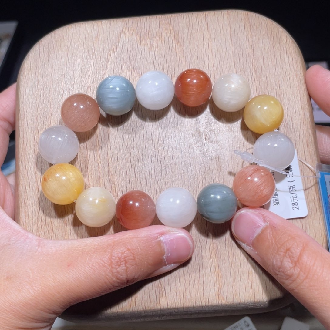 水晶手链未镶嵌12号多样性发货一G 15+