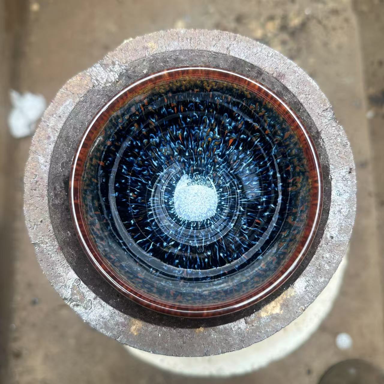 大钵钵蓝孔雀建窑建盏