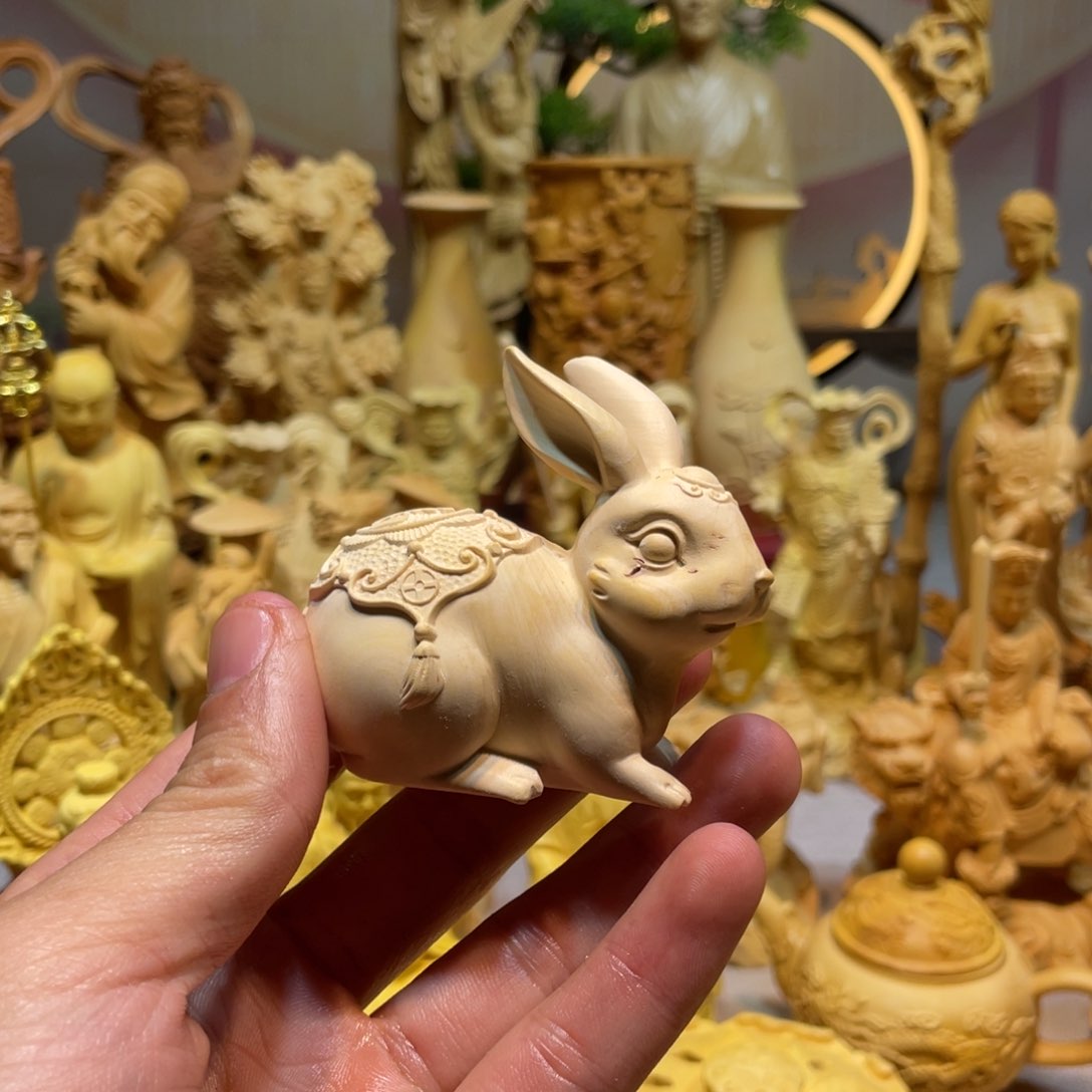 黄杨木黄杨木兔子瑕疵