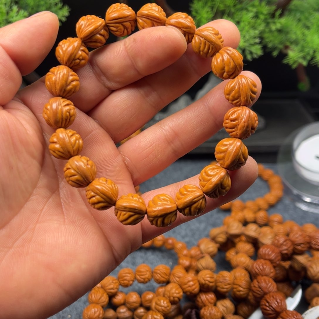 桃核手串小金蝉桃核串26