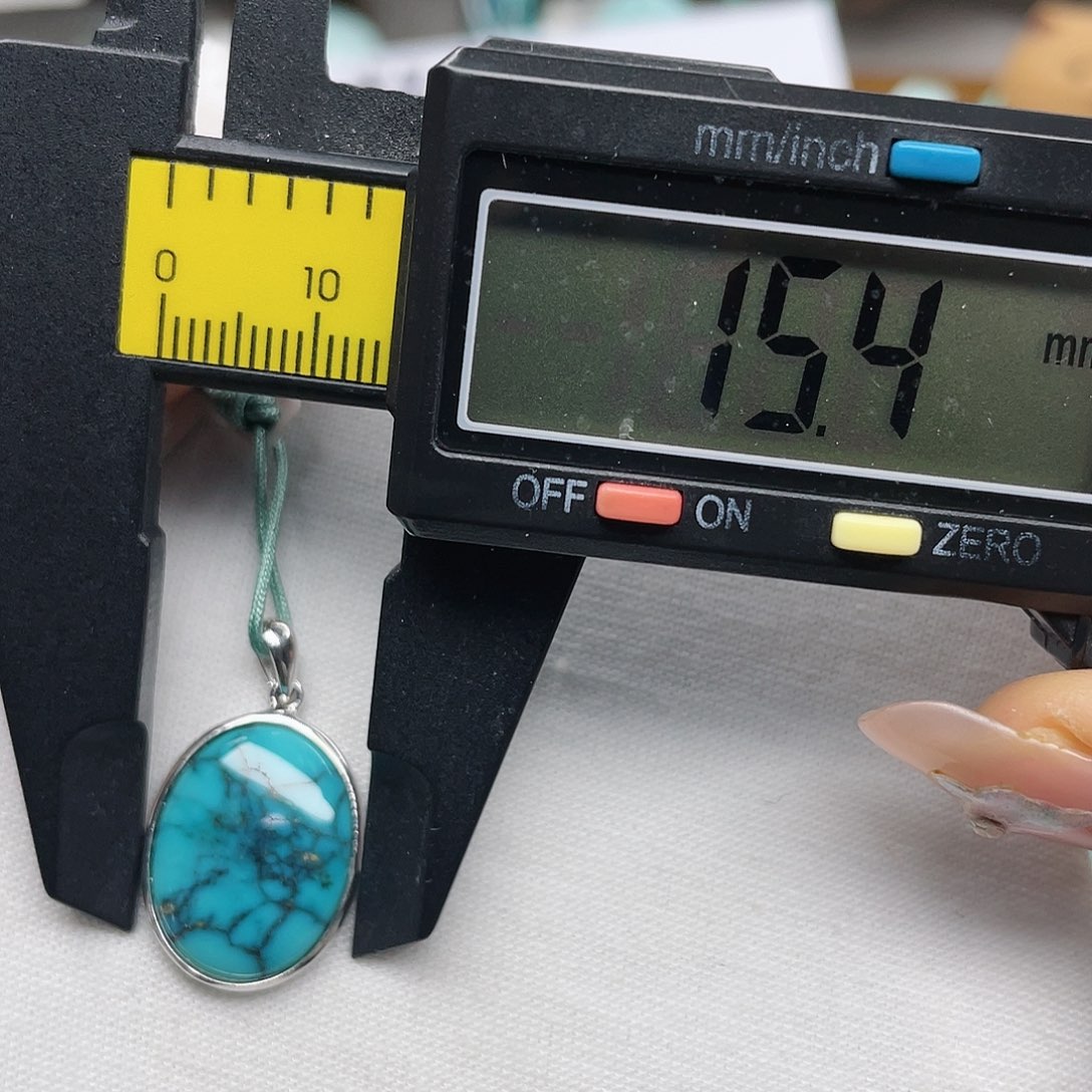 绿松石珠宝奇石银S925镶嵌