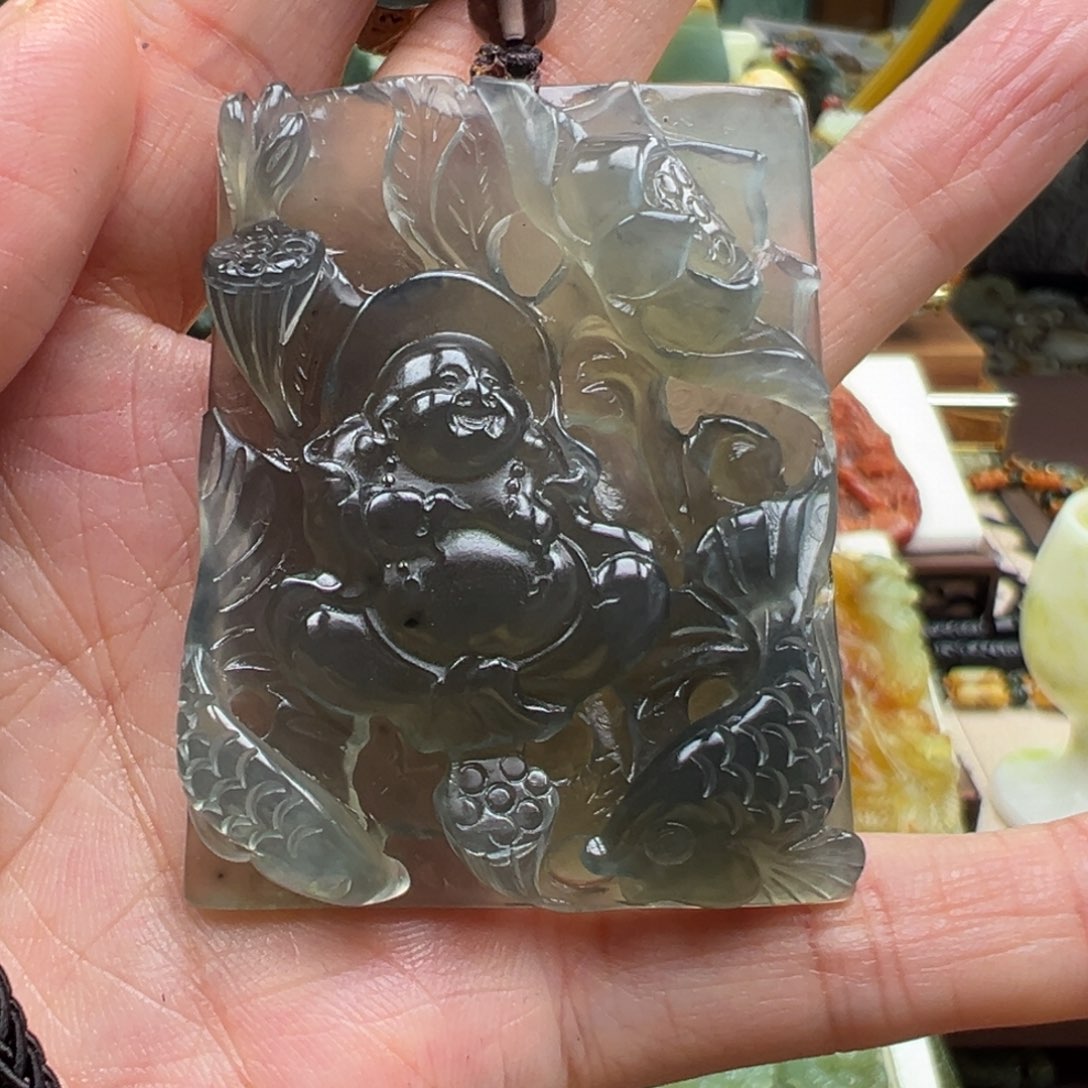 岫玉未镶嵌挂件挂件