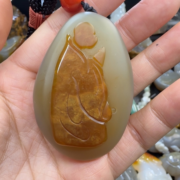 玛瑙/玉髓合金把玩件