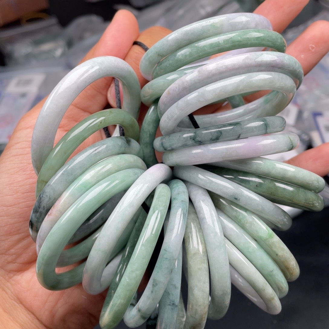 定制翡翠未镶嵌备注圈口40-44童