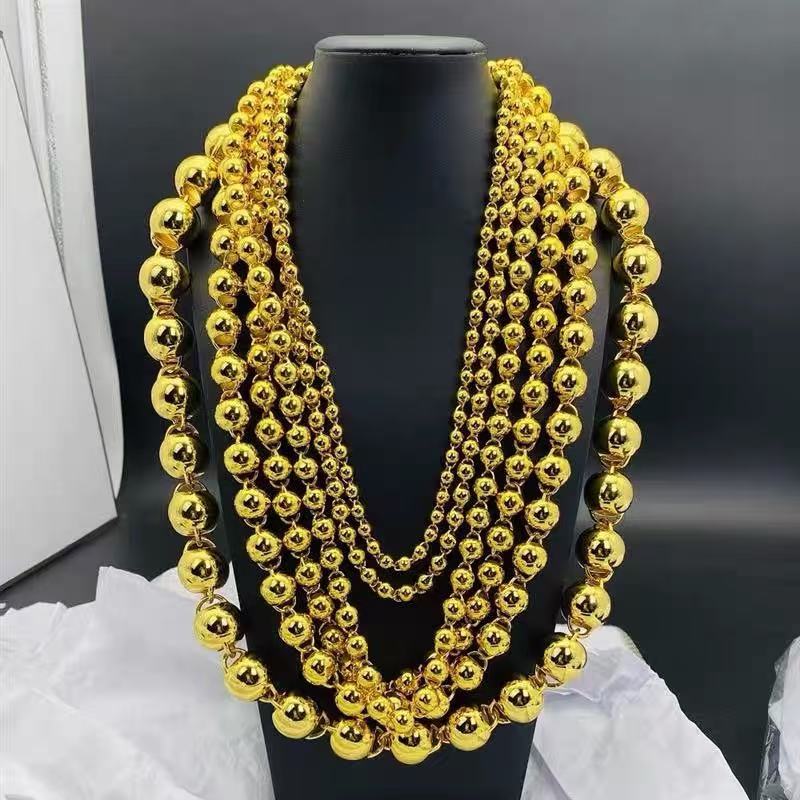 合金项链 精品多规格空心圆柱项链