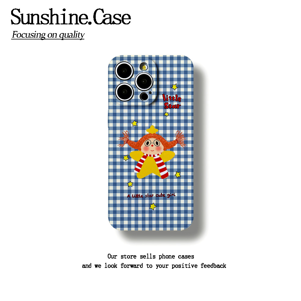 辫扎女孩软壳适用苹果oppo华为vivo手机壳防摔可爱INS风